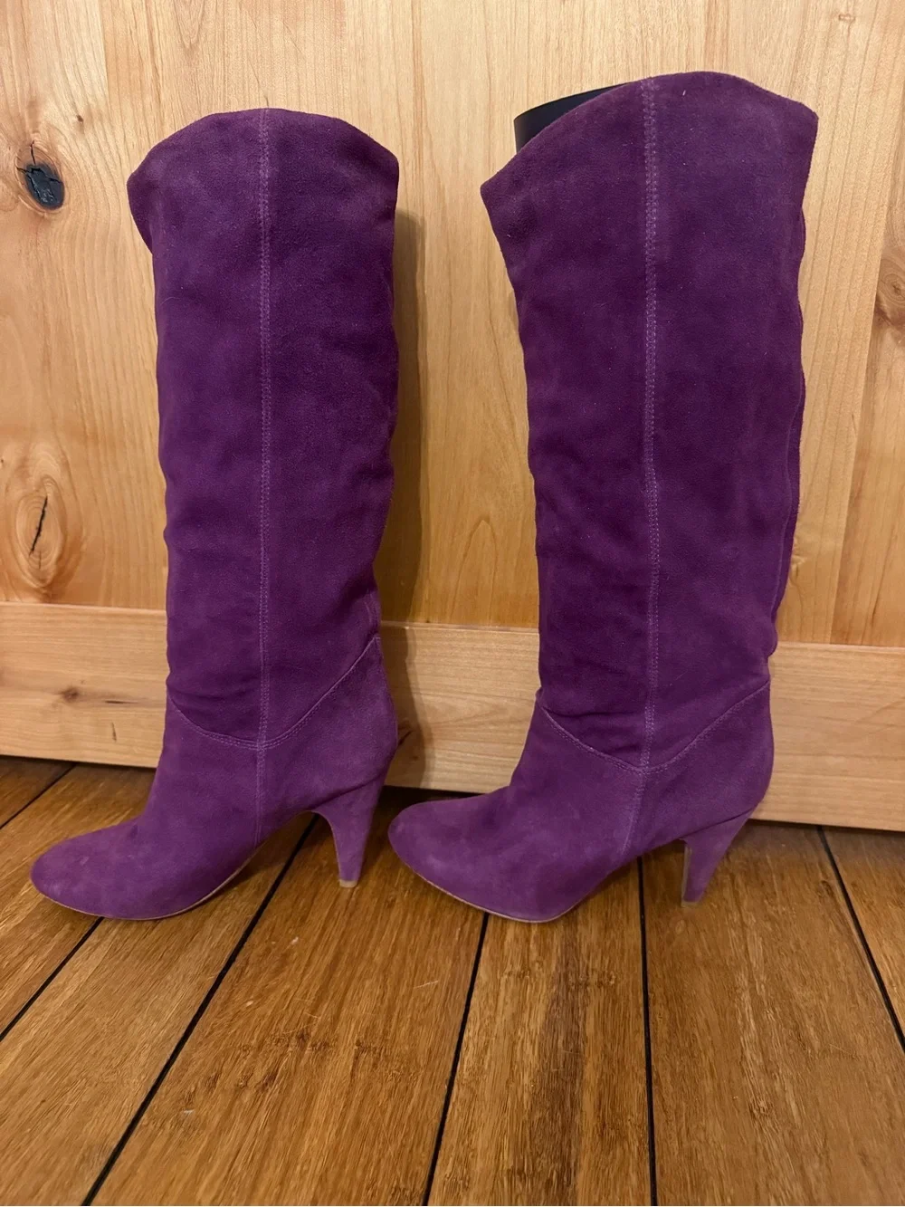 ALDO Tamisha Purple Suede Knee-High Slouchy Stiletto Boots Size 39 (US 8.5)